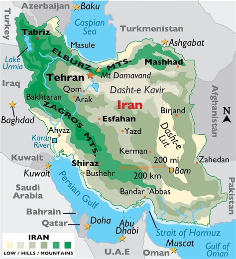 Iran Map - Guide of the World