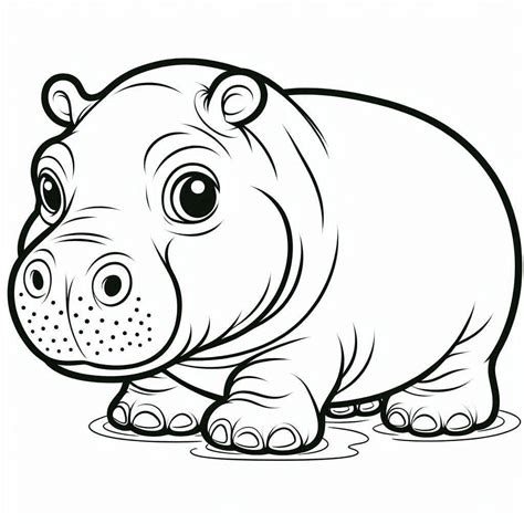 Hippo Colouring