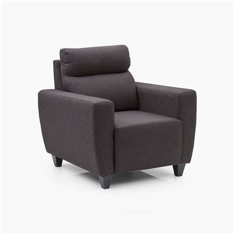 Buy Helios Emily Fabric 1-Seater Sofa - Brown from Helios by Home ...