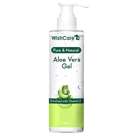 WishCare® Pure & Natural Aloe Vera Gel - 200 Ml - Enriched With Vitamin ...