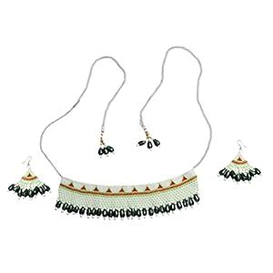 Buy Garvi Gurjari (A Gujarat Govt Enterprise) White Beaded Choker ...