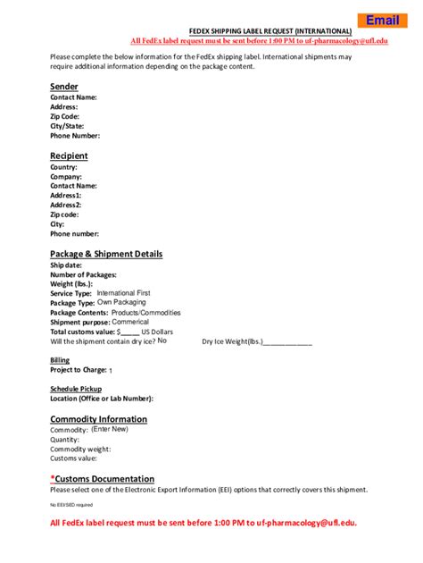 Image result for Shipping Request Form