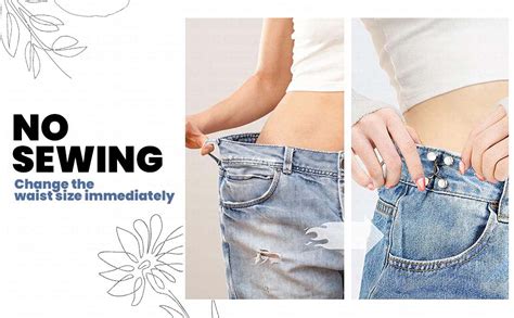 GKDARED Detachable Buttons for Jeans | 2 Sets Adjustable Waist Buckle ...