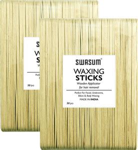 SWASUM Wooden Waxing Sticks Spatula (Applicators) for Hair Removal ...