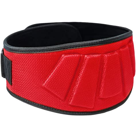 MEISTER CONTOURED NEOPRENE WEIGHT LIFTING BELT - RED Power Back Support ...