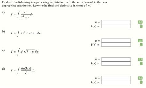 Evaluate Integrals Using Substitution 的图像结果