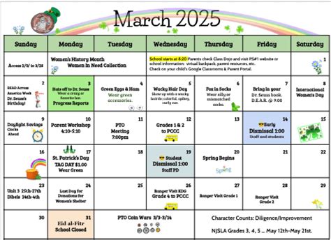 School Calendar - Public School No. 1