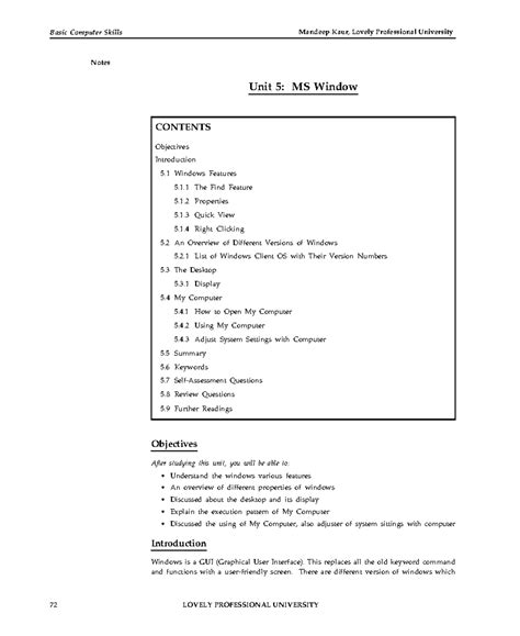 Basic Computer Skills chapter 5 - Basic Computer Skills Notes Unit 5 ...