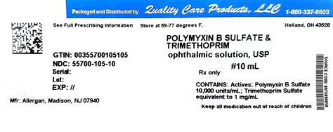 POLYMYXIN B SULFATE AND TRIMETHOPRIM SULFATE- polymyxin b sulfate, trimethoprim sulfate solution ...