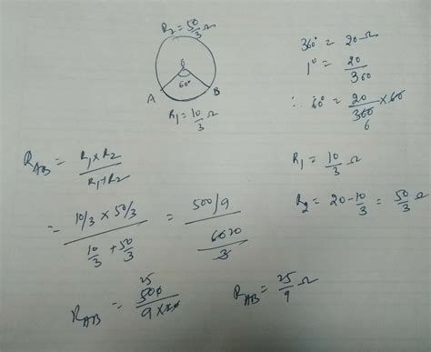 A wire of resistance 20 ohm is bent in form of a closed circle. What is ...
