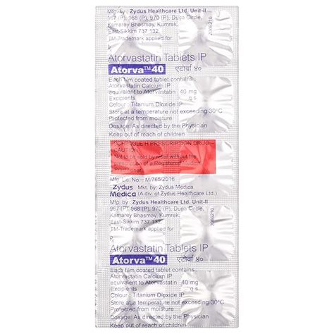 Atorva 40 - Strip of 10 Tablets : Amazon.in: Health & Personal Care