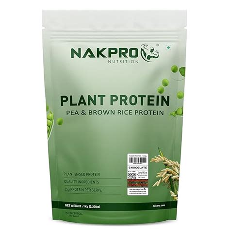 NAKPRO NUTRITION Plant Protein (Pea & Brown Rice Protein) | 1kg ...