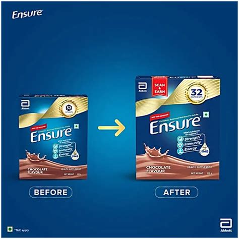 Buy Ensure Balanced Nutrition Chocolate Flavour Powder for Adults, 200 ...