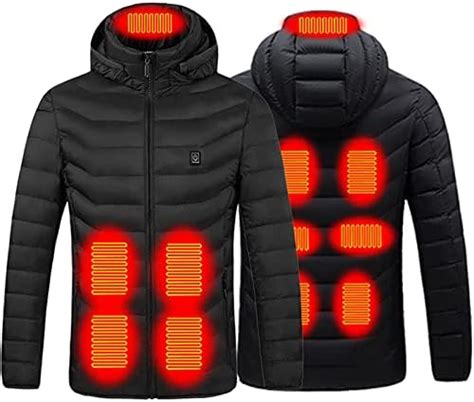 Buy Winter Warm Heated Coat for Mens USB Electric Heating Jacket with ...
