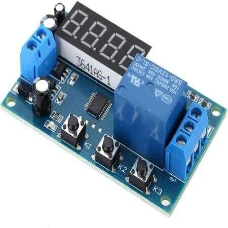 YYA-1 DC24V Relay Module Led Display 3 Button Key 4 Digital Tube Timer ...