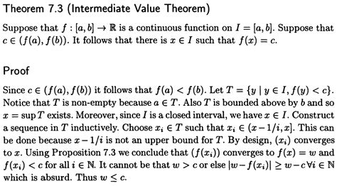 Image result for Intermediate Value Theorem Proof