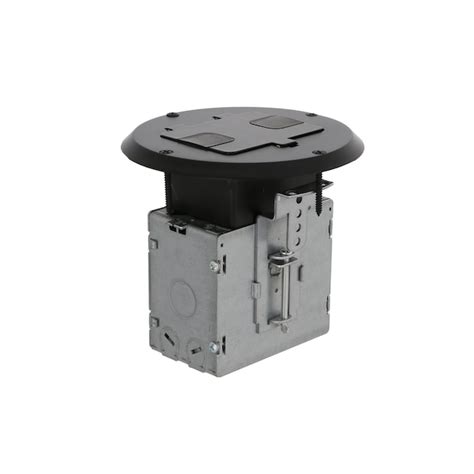 Hubbell RACO 1-Gang Metal New Work/Old Work Round Electrical Box 6239BK ...