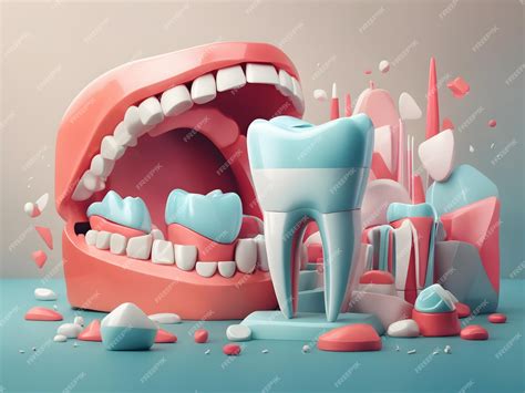 Premium Photo | Flat illustration teeth