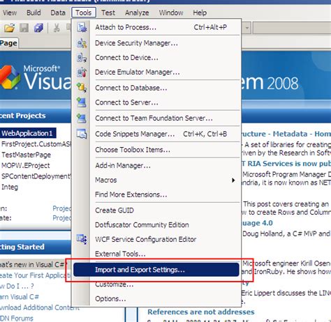 Image result for Set Visual Studio to Default Settings