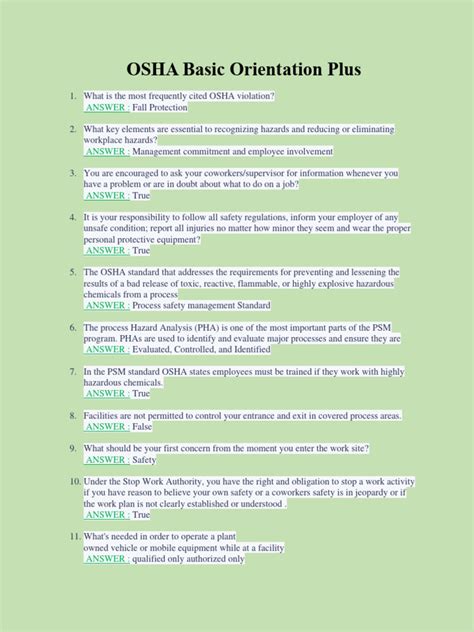 Image result for Basic Orientation Plus Test Questions