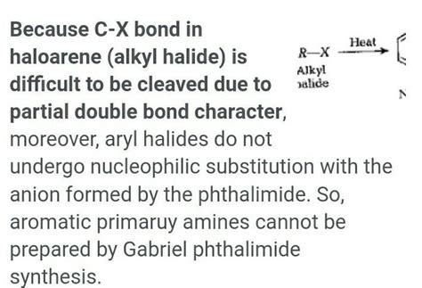 Why aromatic amines cannot be prepared by gabriel - Brainly.in