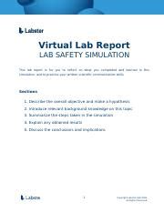 Image result for Labster Lab Safety Simulation Answers
