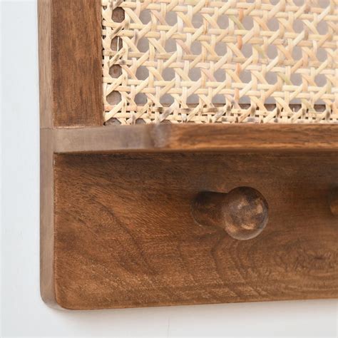 Buy Cane Connection Mango Wood Key Shelf - Brown from Home Centre at ...