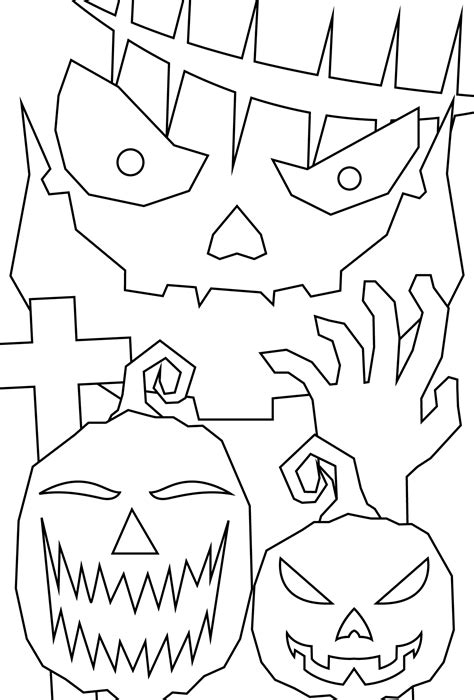 Scary Halloween Coloring Pages Free Printable