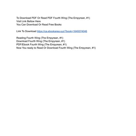 [ PDF ] [ Download ] Fourth Wing (The Empyrean, #1).pdf | DocDroid