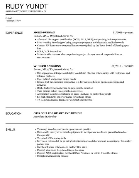 Icu Resume Example – thinkingultras