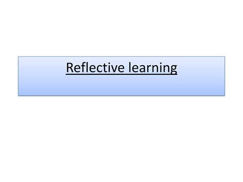 Reflective Learning 的图像结果