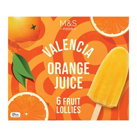 Valencia Orange Juice Fruit Lollies | M&S