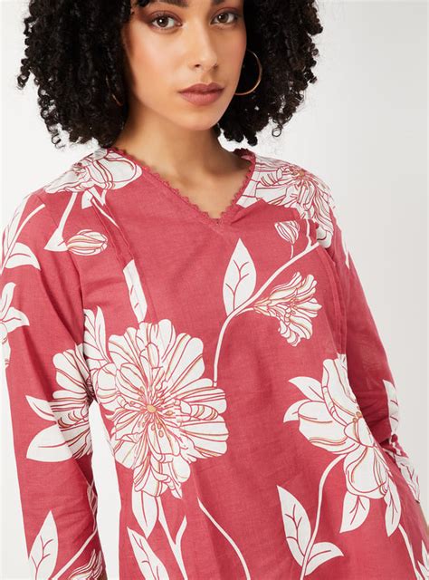 Buy Women Floral Print Straight Kurta Online at just Rs. 499.0 ...
