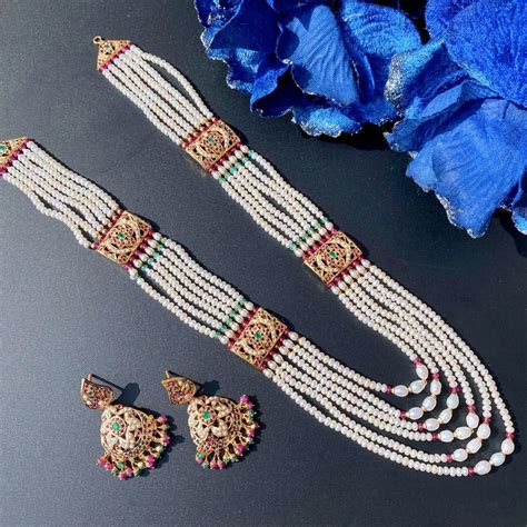 Pearl Rani Haar Set | Long Necklace | Authentic Freshwater Pearls