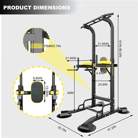 Trlakepreble Power Tower Pull Up Bar Dip Station Workout, India | Ubuy