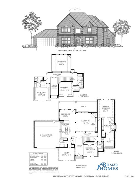 Santa FE Style Home Floor Plans | Dickinson Homes Floor Plans | Bilmar ...