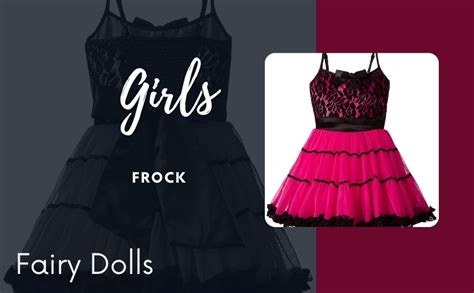 Fairy Dolls Girls Knee Length Tissue Frock (Black Magenta, 1-2 Years ...