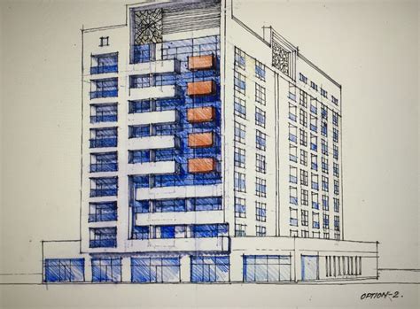 Image result for Building Perspective Drawing