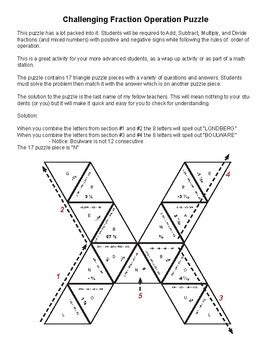 Image result for Math Operation Puzzle