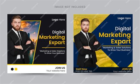 Premium Vector | Digital marketing corporate social media and instagrams post template