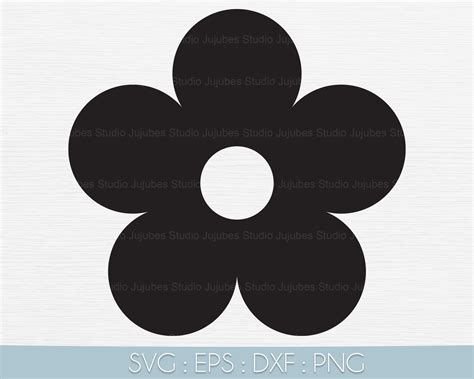 Hippy Daisy SVG Flower Silhouette Svg for Cricut Cut Files - Etsy Australia