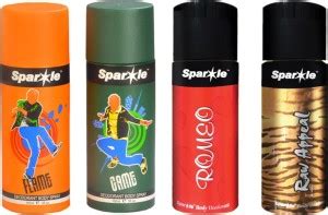 Sparkle Flame, Game, Romeo & Raw Appeal (Set of 4) Deodorant Spray ...