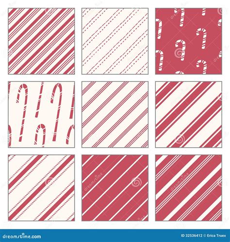 Candy Cane Patterns stock vector. Illustration of pattern - 32536412