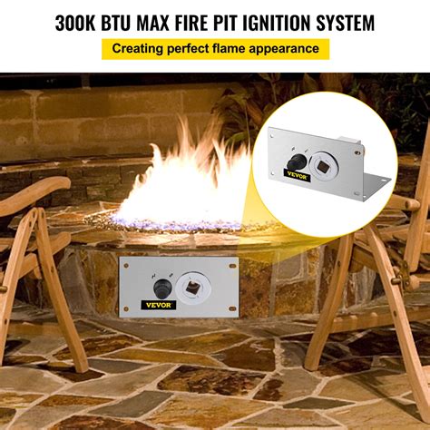 Buy VEVOR Fire Pit Gas Burner Spark Ignition Kit, 300K BTU Fire Pit ...