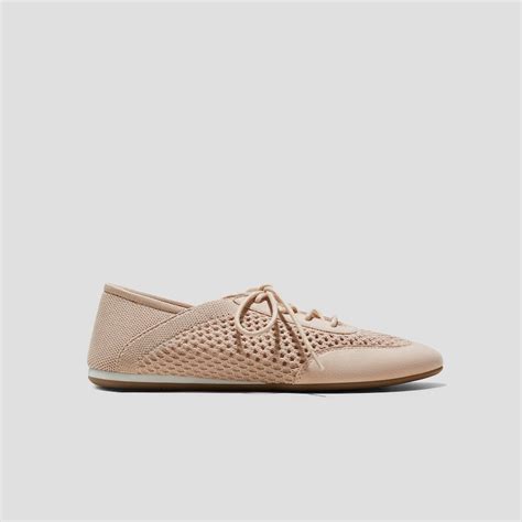 Round-Toe Lace-Up Mesh Sneakers (Yara), SHELL TINT, EU38.5 | VIVAIA