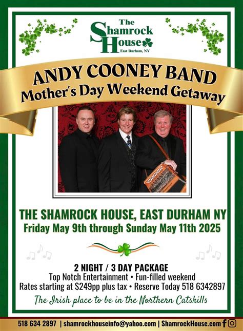Mother’s Day Weekend with Andy Cooney & Band, 2388 Route 145, East ...
