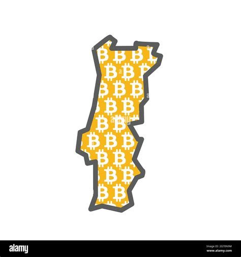 Portugal country map with bitcoin crypto currency logo Stock Vector Image & Art - Alamy