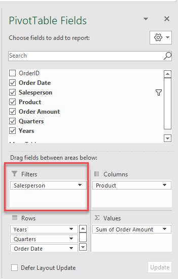 Image result for Filter PivotTable Values