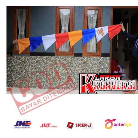 Jual bendera merah putih umbul umbul gergaji 8 mata - Biru - Kab. Garut ...