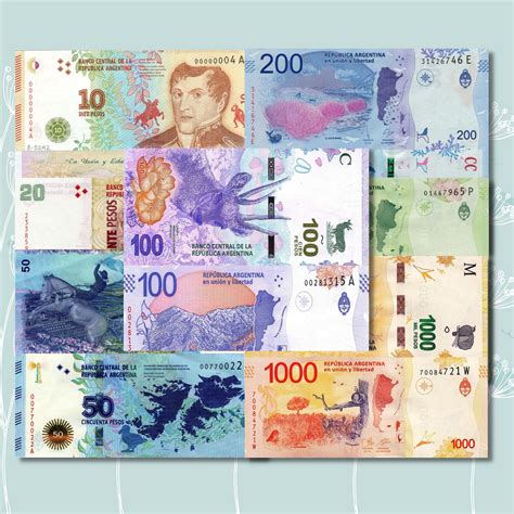 💵 Billetes y monedas de pesos argentinos para imprimir en PDF